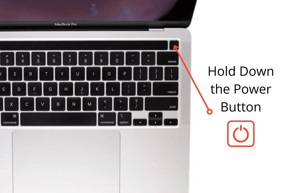 Shut Down Your MacBook - Hold down the Power Button