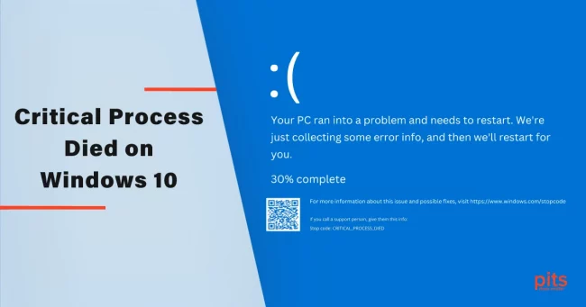 Critical Process Died on Windows 10