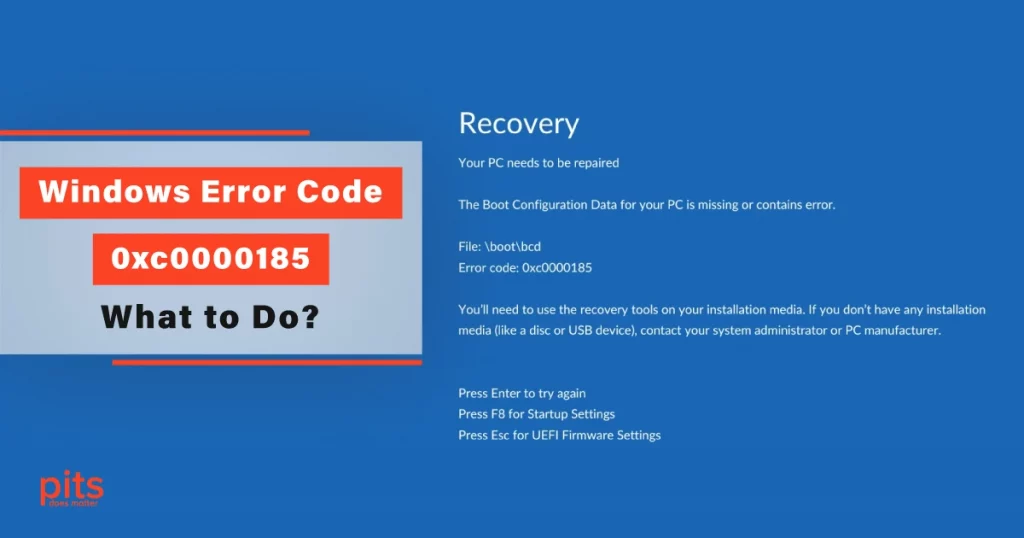 Windows Error Code 0xc0000185