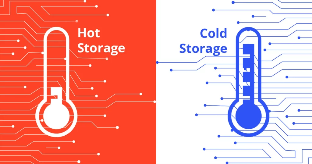 What is the difference between hot data and cold data storage