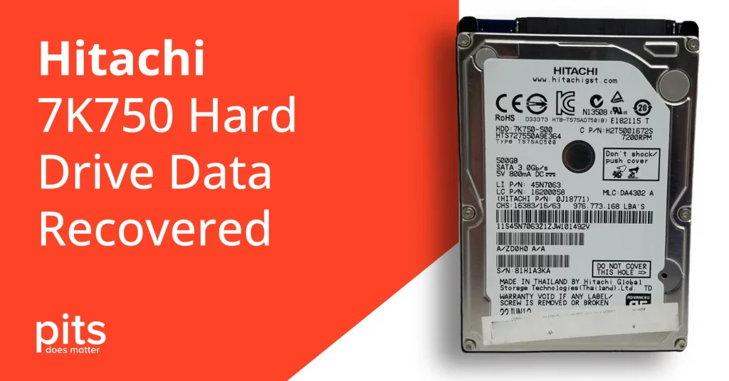 Hitachi 7K50 Hard Drive Data Recovered