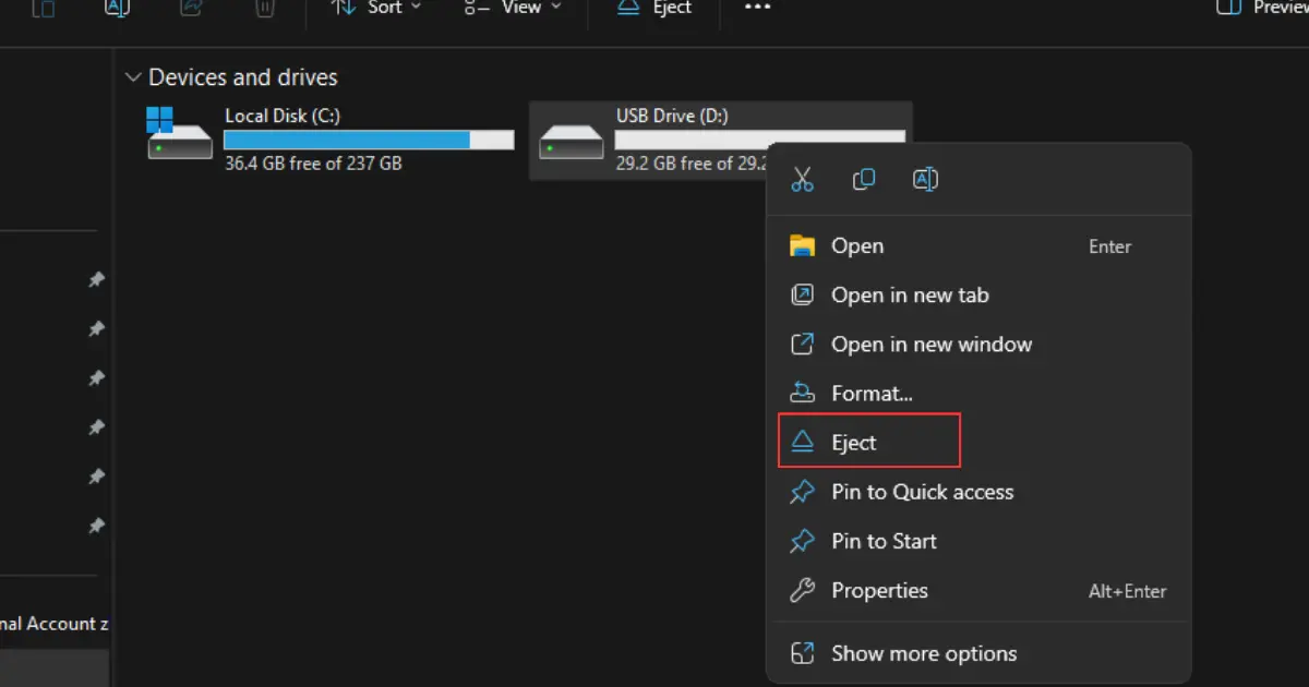 Ways to Safely Eject a USB Flash Drive on Windows 11